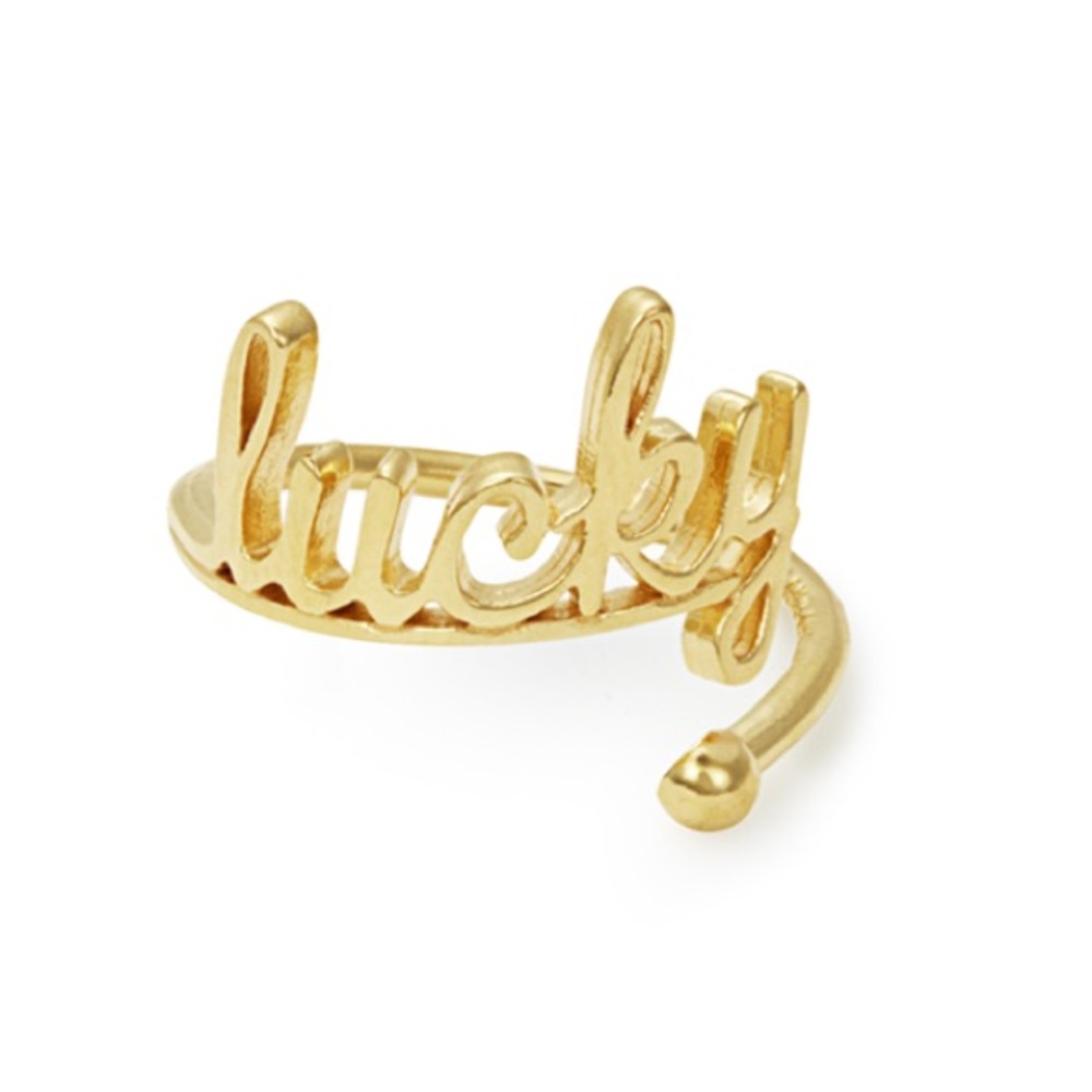 24K plated LUCKY 🍀 ring by Alex and Ani!
